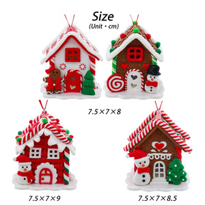 Arbre de Noël fait à la main pain d'épice Led décoration de maison avec bonhomme de neige et cannes de bonbon et arbre à <span class=keywords><strong>sucre</strong></span> suspendu ornement de cadeau de fête - Product Image 3