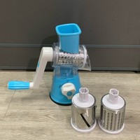 Huis Keuken Drie In Één Handmatige Groentesnijmachine Trommel Type Multi Functionele Roestvrijstalen Groente Shredder