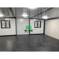 Maison conteneur double pour garage extérieur avec portes à volets roulants Acier extensible et panneau sandwich