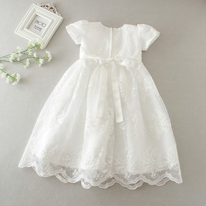 Vestido de <span class=keywords><strong>bautizo</strong></span> Formal hecho a mano <span class=keywords><strong>para</strong></span> niños, <span class=keywords><strong>para</strong></span> recién nacidos, bautismo, cumpleaños, con gorro - Product Image 2