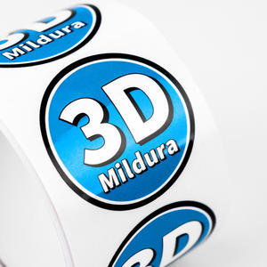 สติกเกอร์ติดสินค้าแบบม้วน พิมพ์โลโก้ตามสั่ง กันน้ำ วัสดุไวนิล รูปทรงกลม สำหรับติดบรรจุภัณฑ์ - Product Image 2