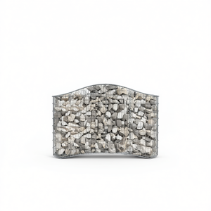 Cesto Gabion ad Arco 78.7x19.7x39.4 Pollici in Ferro Zincato per Decorazione Esterna del Giardino - Product Image 1