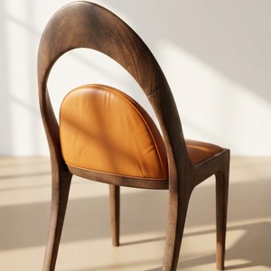Chaise de salle à manger contemporaine en noyer, construction en bois massif, assemblage à mortaise et tenon, mobilier de luxe pour la maison et l'hôtel PISANO - Product Image 6