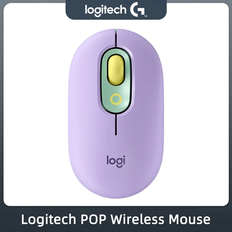 Logitech के साथ पॉप वायरलेस माउस अनुकूलन Emojis, SilentTouch प्रौद्योगिकी, ब्लूटूथ, बहु-डिवाइस, संगत विंडोज/MacOS