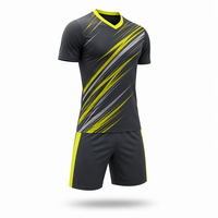 Set Jersey Sepak Bola Custom Sublimasi Seragam Sepak Bola Lengkap Bahan Bernapas Pakaian Latihan Tim Pria Pabrik OEM