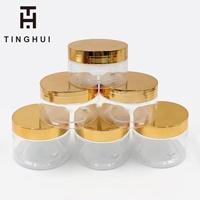 Individuelles Etikett 250ml 8 oz Luxuriöse Goldene Schraubdeckel Hautpflege Kosmetikverpackung Lebensmittelechte Schwarze Kunststoff-Siebdruckdosen