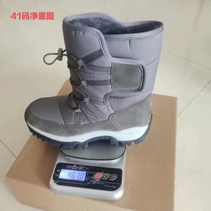 Unisex Mid-Calf Snow <b>Boots</b> Warm Plush Lining Rubber Outsole Anti-Slip Winter Outdoor Shoes - Product Image 4