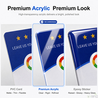 En Stock, Letrero Acrílico con Chip NFC 215 Original, Resistente al Agua, en Varios Idiomas, para Mostrar Reseñas de Google