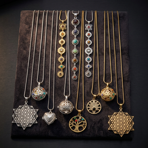 Collier en métal laiton pour femmes tendance 2024, pierre précieuse naturelle, pendentif 7 chakras - Product Image 2