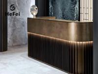 Comptoir de bar modulaire en métal |   Zone de réception en acier inoxydable |   Conception personnalisée