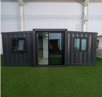 Caisse de transport pliable en tôle ondulée de 20 pieds avec portes – Maisonnette préfabriquée moderne et écologique