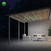 Nouveau Design Patio Couverture Portes Auvent Abri Pluie Terrasse Parasol Auvent Imperméable Décoration Extérieure Auvent Rétractable