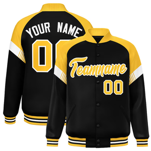 Personalisierte Baseballjacke mit Teamnamen, Nummer und Logo, Individuelle Unisex-Varsity-Jacke für Teams - Product Image 3