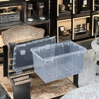 ODM OEM MOULE OUVERT Personnalisé Design Moderne Organisateur de Tissu en Plastique PP Transparent Rectangulaire Petits Couvercles Boîte d'Emballage Robuste PAVICO