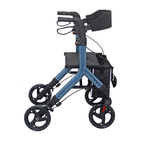 Rollator medis alumunium ringan, Walker dengan dudukan perawatan kesehatan Rollator rehabilitasi untuk orang tua - Product Image 3