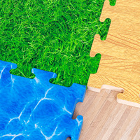 Tapis de sol EVA pour enfants, Design océan, tapis de sol en herbe artificielle, pièces de jeux, accessoires, tapis en mousse imperméable
