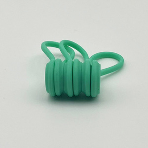 Attaches de câbles magnétiques en silicone vert réutilisables, option de logo personnalisé, 10,6x1,6 cm, design créatif, marque NCC, cadeau promotionnel d'entreprise - Product Image 2