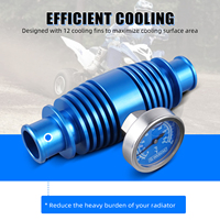 Refroidisseur de radiateur en ligne NICECNC 12 broches avec jauge de température pour Yamaha Raptor 660R 700 700R