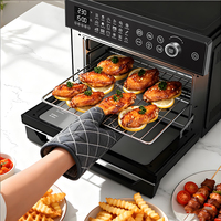 Four électrique multifonction 30L en acier inoxydable, déshydrateur, friteuse à air chaud sans huile, contrôle numérique, classe d'efficacité énergétique néerlandaise