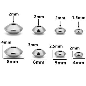 18K Gold Plated Stainless Steel Abacus <b>Beads</b> 4 5 6 8MM Round Flying Saucer <b>For</b> <b>Bracelet</b> Making Jewelry Accessories - Product Image 3
