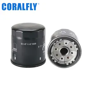 Coralfly Excavator engine parts oil filter 600-211-2110 600-211-2111 for PC130-7
