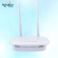 OEM 1Lan 1000M Gigabit FTTH kecil 2.4G nirkabel 5dbi antena jaringan serat Wifi Modem Epon Gpon Xpon Ont