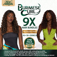 Extensions de Cheveux Synthétiques Bio Julianna en Fibre Protéinée, Bouclées et Ondulées Birmanes, 1 Paquet, Vente en Gros, Tissage Organique