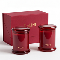 Vente en gros de pots à bougies en verre vides de luxe de 16 oz avec boîte pour le remplissage de cire parfumée, emballage cadeau, décoration de la maison