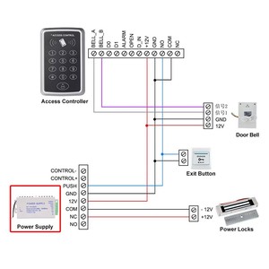 IP66 Waterproof RFID Card Reader Fingerprint Password Keypad <strong>for</strong> Office Door Intercom <strong>Access</strong> <strong>Control</strong> <strong>System</strong> Kit - Product Image 5