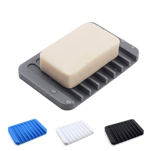 Al por mayor: Jabonera de plástico y silicona sencilla, bandeja de drenaje para ducha, soporte para esponja de cocina, accesorio de baño - Product Image 2