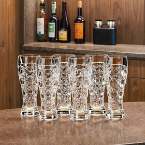 Tazas de cerveza de vidrio de estilo moderno de gran capacidad, vasos de pinta para agua y vino para bares y fiestas en casa - Product Image 3