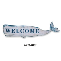 Magnifique décoration murale de requin Coastal Ocean Blues Artisanat Métal Design Home Decor Inspiration for Living Space Update