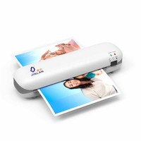 Plastifieuse de bureau compacte A4 de haute qualité à 2 rouleaux, pour plastification à froid et à chaud, blanche, pour la maison et le bureau