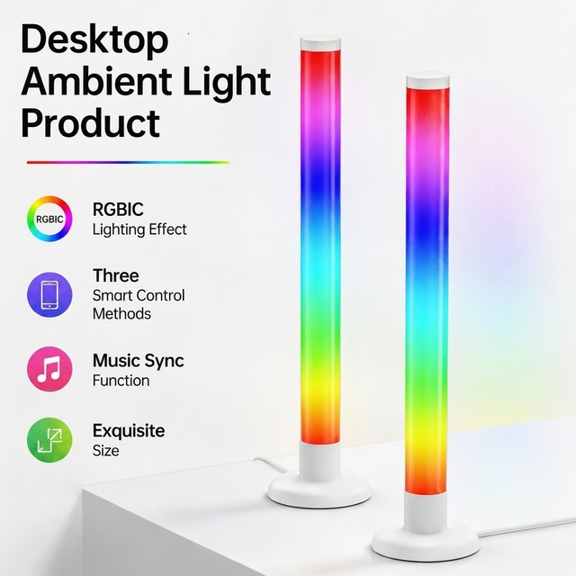 RGB Light Bar Smart LED Ambient Light with Music Sync and App Control for Gaming Room TV Desktop Atmosphere Decor
