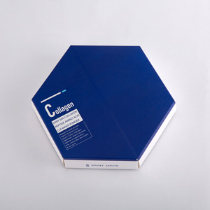 Caja de Embalaje de Papel Hexagonal Personalizada para el Cuidado de la Piel con Inserto Troquelado para Polvo Limpiador de Colágeno y Aminoácidos - Product Image 5