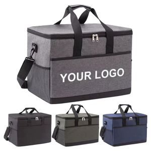 Bolsa Térmica para Alimentos, Personalizada al por Mayor, Aislada, Portátil, de Tela Oxford, a Prueba de Fugas, Impermeable, con Lámina de Aluminio, para Picnic - Product Image 1