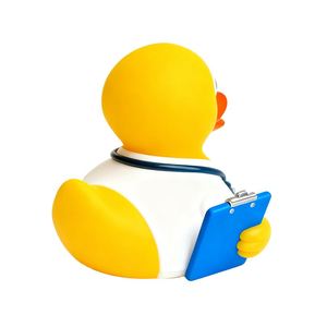 Promo Toy Customized Batch Production Printed PVC Doctor Rubber Duck Shaped Bathtub <b>Bath</b> Toys with Pattern Designs - Product Image 4