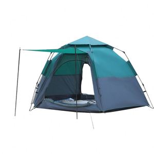 Carpa de Camping Familiar de Una Habitación, Portátil, de Apertura Rápida Automática, con Camuflaje de Verano, Resistente a la Lluvia y al Sol, de Oxford y PVC - Product Image 1