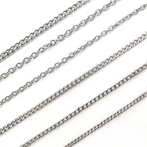 Stainless Steel Beveled <b>Cross</b> <b>Chain</b> 304 Grinding Small <b>Chain</b> For Bracelet Making Jewelry Findings Components - Product Image 3