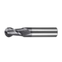 Fraise à queue sphérique professionnelle OEM en carbure de tungstène HRC56 à 2 dents, revêtement personnalisé, pour usinage CNC