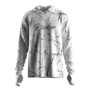 Maillot de pêche personnalisé à manches longues, chemise d'extérieur avec trous pour les pouces, protection solaire, ultra léger pour la plage et la navigation de plaisance - Product Image 1