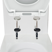 Abattant de toilette de forme ovale à fermeture lente, design moderne standard européen, en duroplast UF, pour usage hôtelier, avec plaque de protection amortissante, garantie de 3 ans