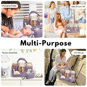 Organizador de Pañales para Bebé, Portátil, Resistente al Agua, Gran Capacidad, Estilo Moderno, Artículos Esenciales para Guardería, para Recién Nacidos, Niños y Niñas - Product Image 4