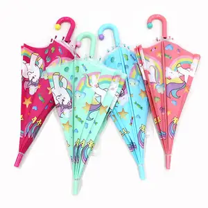 H460 payung lurus anak-anak, payung Manual Multi warna gaya Jepang gagang panjang 1