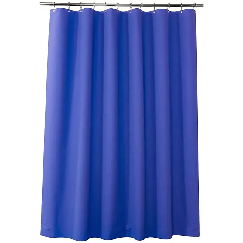 Vendita calda Eco Friendly all'ingrosso tenda da doccia in plastica viola PEVA tenda da bagno in tessuto impermeabile con ganci