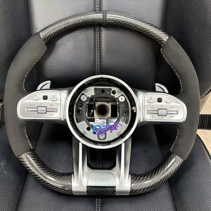 Volante de Fibra de Carbono Real para <span class=keywords><strong>Mercedes</strong></span> W202 Glb C117 Cla W221 S65 Amg Cl550 Cl63 S63 - Product Image 5