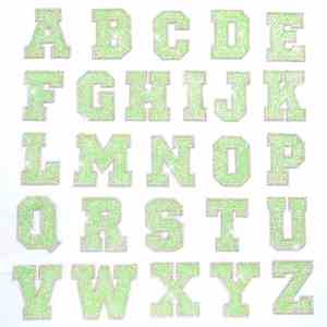 High Quality Sticker DIY Accessories 5.5cm Sliver Edge Colorful Crystal AB Rhinestone Letter Patches <b>Applique</b> - Product Image 6
