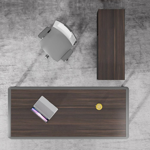 <span class=keywords><strong>Bureau</strong></span> de direction LBZ-84 - Design moderne et luxueux en panneau mélaminé avec processus de finition des bords complet, design et dimensions personnalisables - Product Image 5