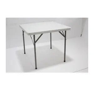 CYEN New Design Easy to Install 4 Seats Granite White Plastic 87cm Practical Square Folding Garden Tables