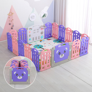 Valla DE SEGURIDAD plegable portátil para bebés, corralito interior para el hogar con recinto en el suelo y alfombrilla para gatear para niños pequeños - Product Image 2